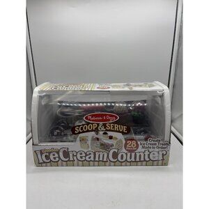 Melissa & Doug Wooden Scoop & Serve Ice Cream Counter 28 Pcs Sealed New